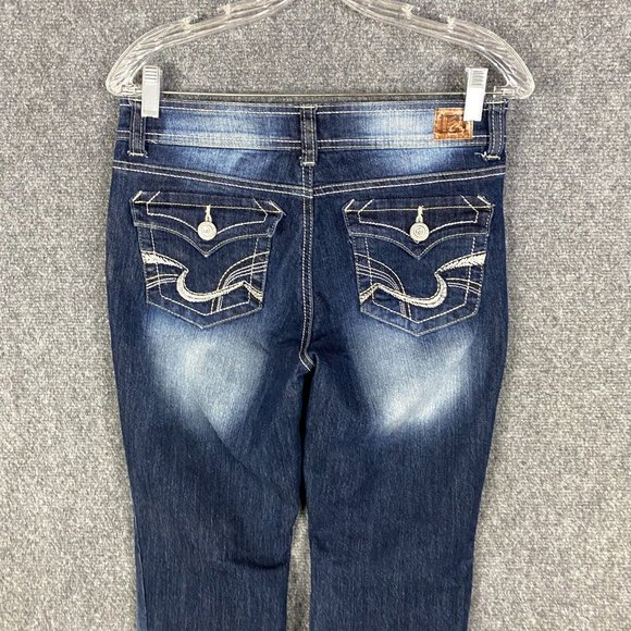 LEI Jeans Women's Size 7 Short Junior Denim Stretch Blue - Picture 9 of 11